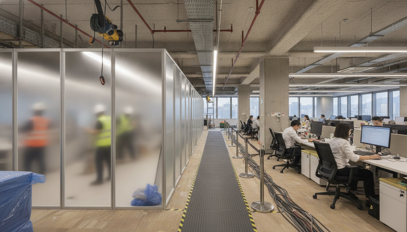 Partial renovation / renovation during operation · Space and delivery vision (pictures of project context)
